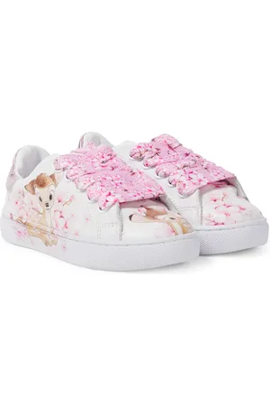 MONNALISA X DisneyÂ® Bambi leather sneakers