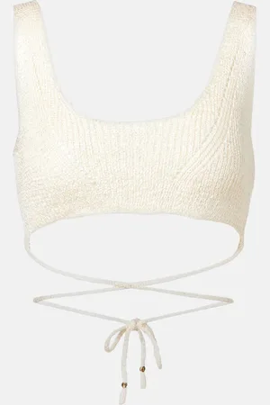Bananhot Alma sequined knitted bikini top