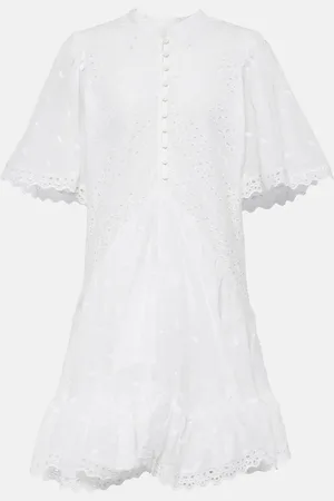 Marant Etoile Slayae embroidered cotton minidress