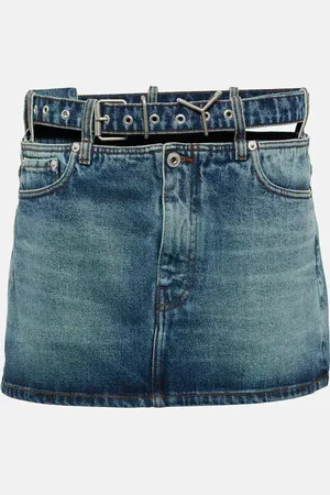 Y / PROJECT Y Belt denim miniskirt
