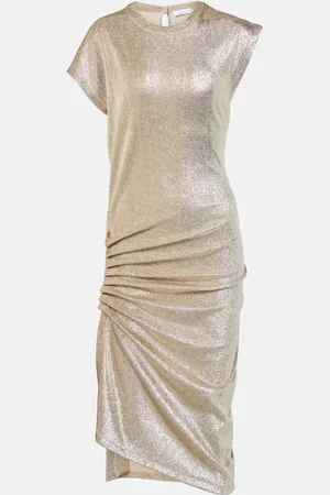 Paco rabanne Asymmetric draped midi dress