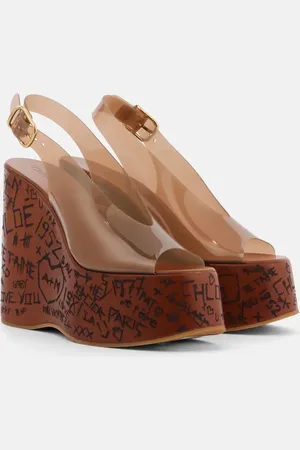 Chloé ChloÃ© Maxime PVC slingback wedge sandals