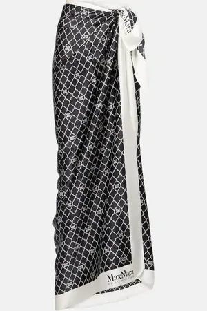 Max Mara Ottico silk beach cover-up