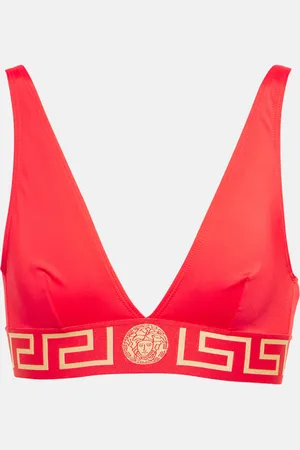 VERSACE Greca Border bikini top