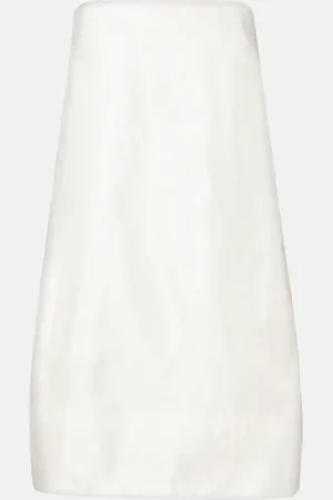 Staud Lidia silk satin minidress