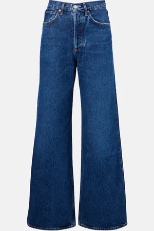 AGOLDE Dame Jean No Cuff high-rise wide-leg jeans