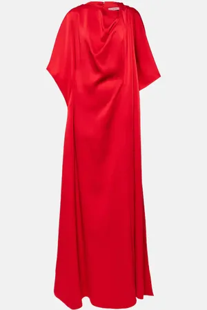 Safiyaa Reda gathered satin gown