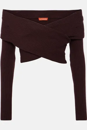 Altuzarra Virginie cropped off-shoulder sweater