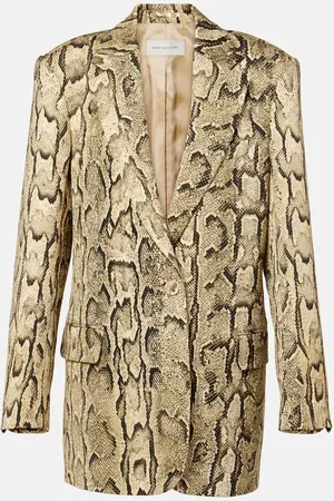 DRIES VAN NOTEN Snake-effect jacquard blazer