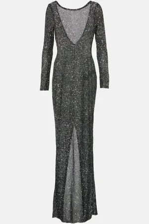 Alessandra Rich Sequined open-back gown