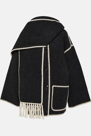 Totême Embroidered wool-blend scarf jacket