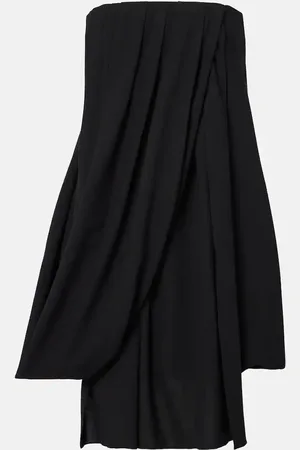 J.W.Anderson Draped off-shoulder wool-blend bustier dress