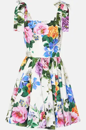 Dolce & Gabbana Floral cotton poplin minidress