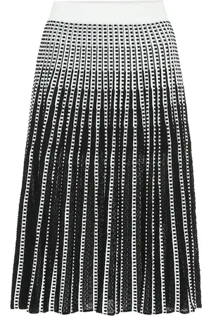 Simkhai Striped stretch-knit midi skirt
