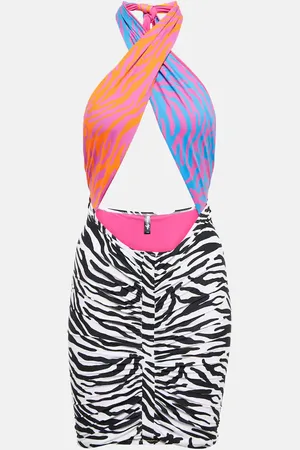 Reina Olga Stallion animal print minidress
