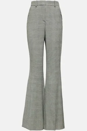 Balmain Checked wool flared pants