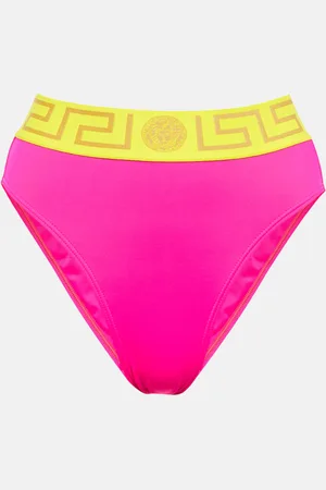 VERSACE Greca high-rise bikini bottoms