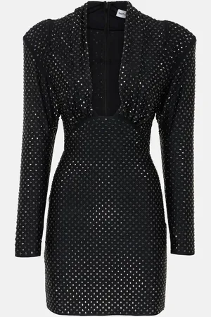 Self-Portrait Embellished jersey minidress