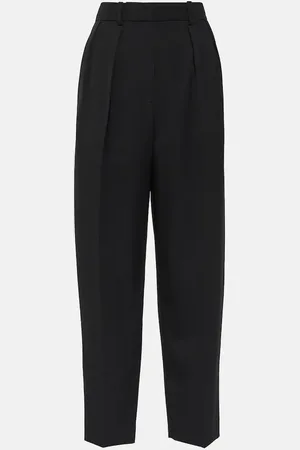 The Row Corby high-rise wool twill straight pants