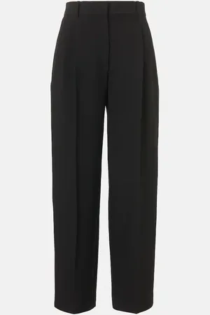 The Row Lilas wool and linen-blend wide-leg pants
