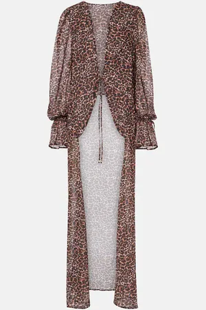 Bananhot Leopard-print beach cover-up