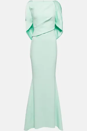 Safiyaa Caped crÃªpe gown