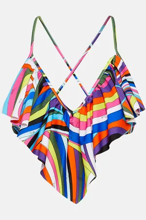 Puccini Iride ruffled bikini top