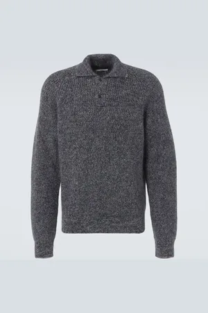 The Row Jora mohair and silk polo sweater