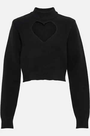 Alaïa AlaÃ¯a Keyhole virgin wool cropped sweater