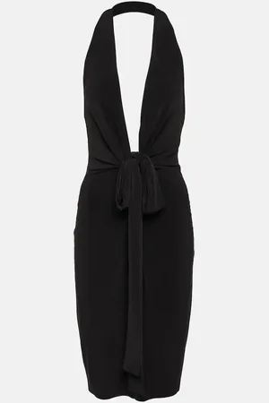 Norma Kamali Tie-detail halterneck minidress