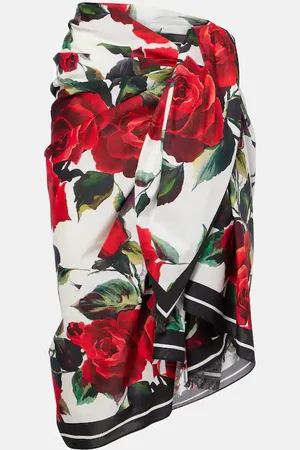Dolce & Gabbana Floral cotton beach cover-up
