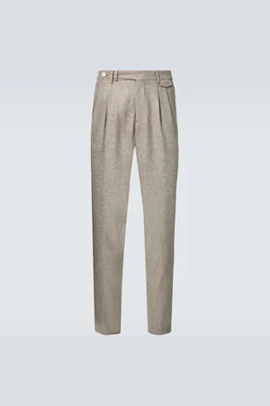 Brunello Cucinelli Virgin wool flannel straight pants