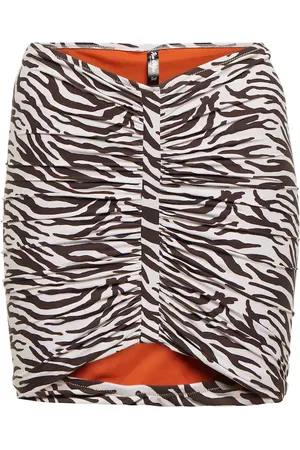 Reina Olga Geraldina zebra-print miniskirt