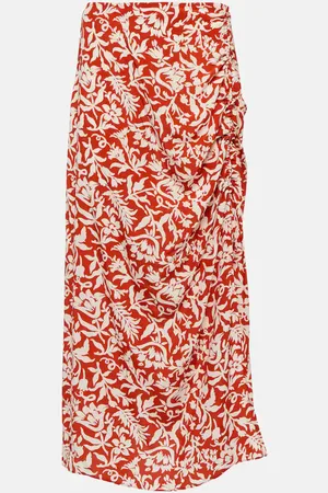 Ralph Lauren Ruched crÃªpe maxi skirt