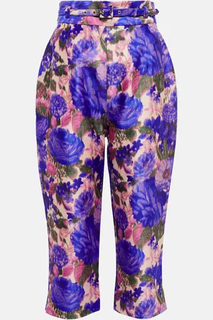 ZIMMERMANN High Tide floral high-rise cropped pants