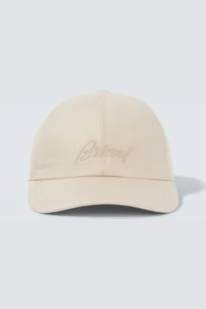 BRIONI Silk, cashmere, and linen baseball cap
