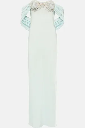 MAGDA BUTRYM Crochet-trimmed off-shoulder maxi dress