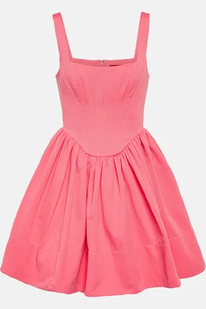 Staud Landscape bustier cotton-blend minidress