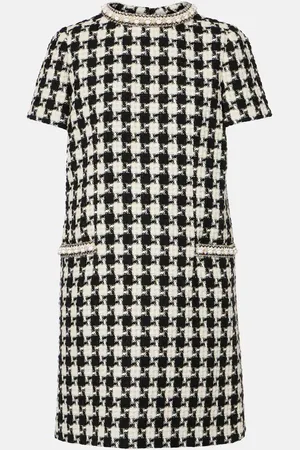 VALENTINO Embellished tweed minidress