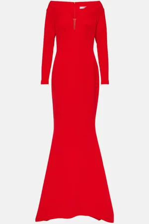 Safiyaa Wilson crÃªpe fishtail gown