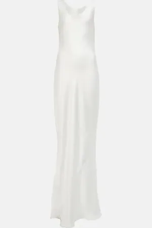 Norma Kamali Maria satin gown