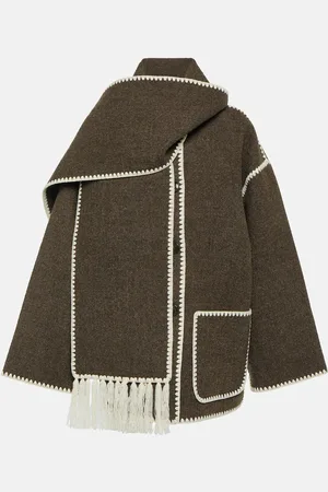 Totême Embroidered wool-blend scarf jacket