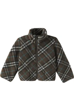 Burberry Burberry Check wool-blend fleece jacket