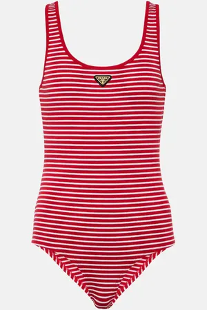 Prada Logo cotton-blend bodysuit