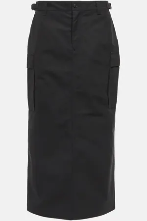 WARDROBE.NYC Cotton cargo midi skirt