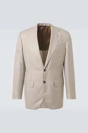 Thom Sweeney Prince of Wales check cashmere-blend blazer
