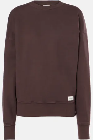 Saint Laurent Logo embroidered cotton sweatshirt
