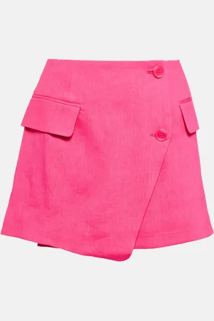 Frame Linen-blend miniskirt