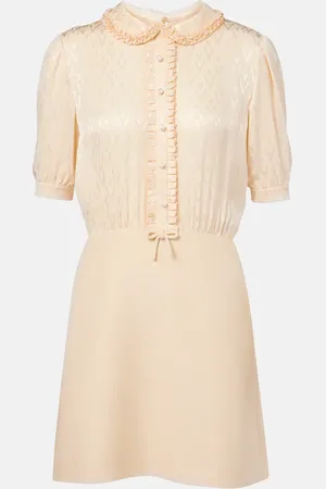 VALENTINO Crepe Couture Toute La V jacquard minidress