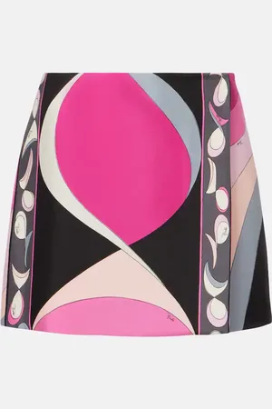 Puccini Pesci silk twill miniskirt